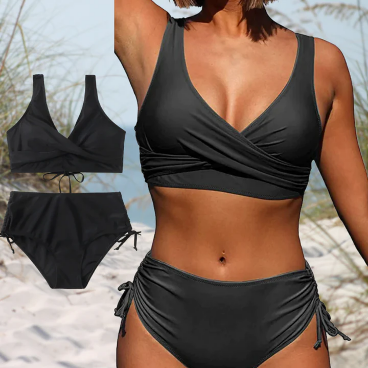 Neraya | Women's Wrap-Style High-Waist Bikini Set