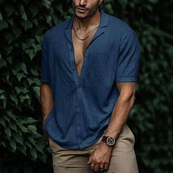 Mateo | Men's Short Sleeve Cuban Collar Button Shirt
