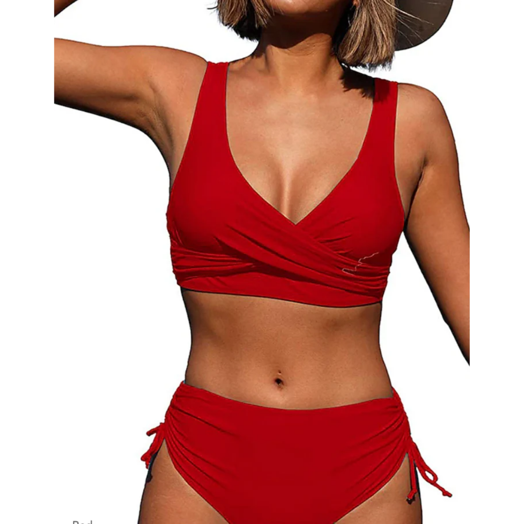 Neraya | Women's Wrap-Style High-Waist Bikini Set