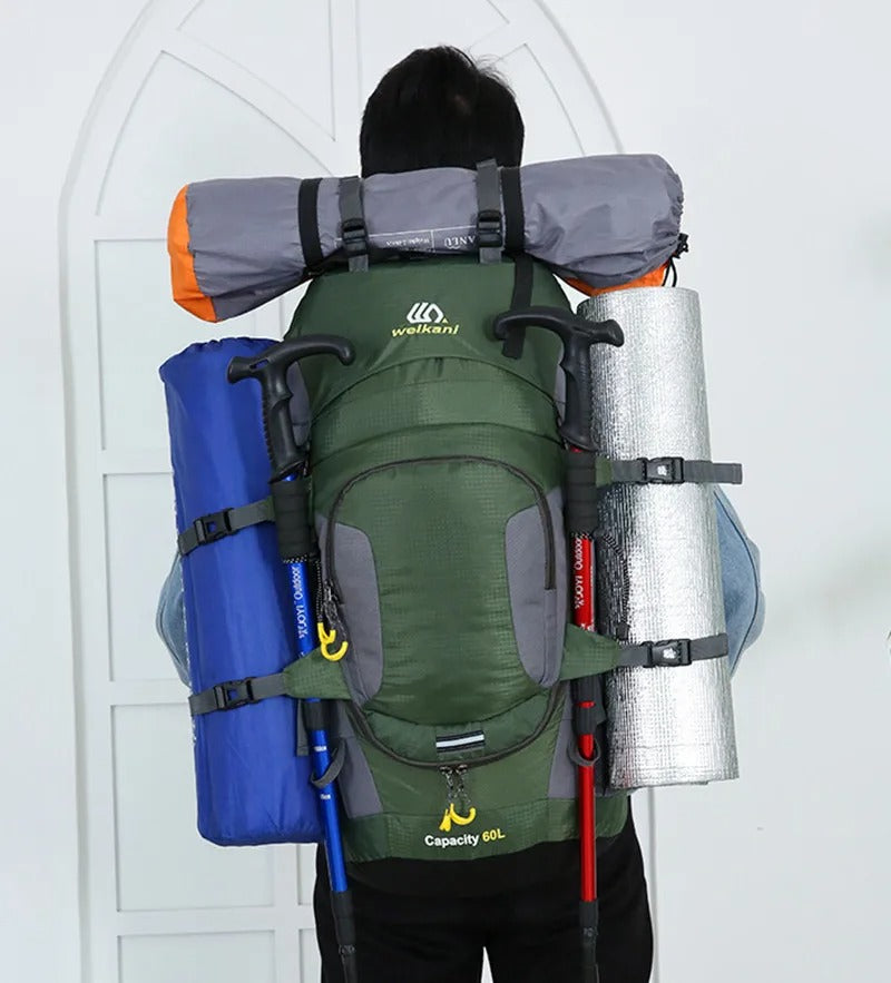 60-Litre Waterproof Hiking Backpack High-Capacity Outdoor Travel Pack