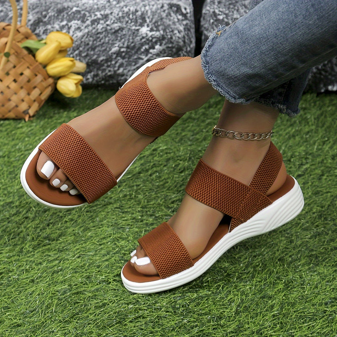 Elara | Women's Adjustable Ankle Strap Open Toe Sandals