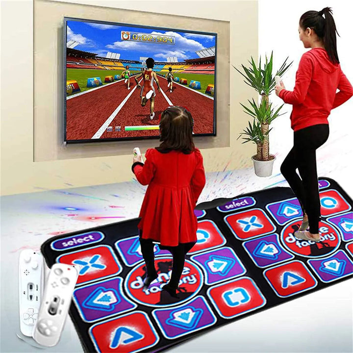 Double Dance Mat Non-Slip Music Game – Remote Control, PC & TV Compatible, Family Fun & Fitness Play