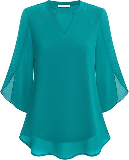Sophia | Women's Chiffon Bell Sleeve Blouse