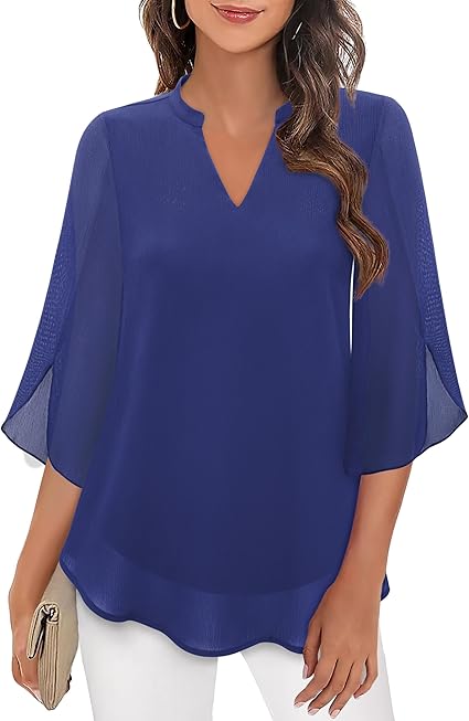 Sophia | Women's Chiffon Bell Sleeve Blouse