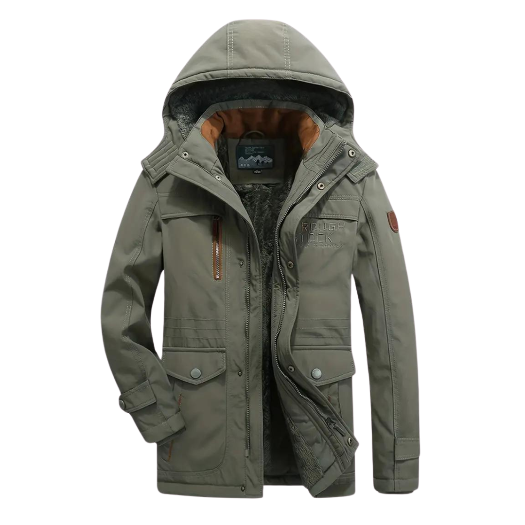 Waterproof Wind-Resistant Lined Outdoor Jacket Warm Winter Coat