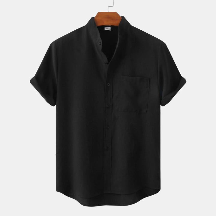 Rowan | Men's Stand Collar Button Front Casual Shirt