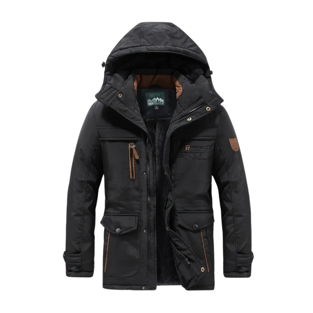 Waterproof Wind-Resistant Lined Outdoor Jacket Warm Winter Coat