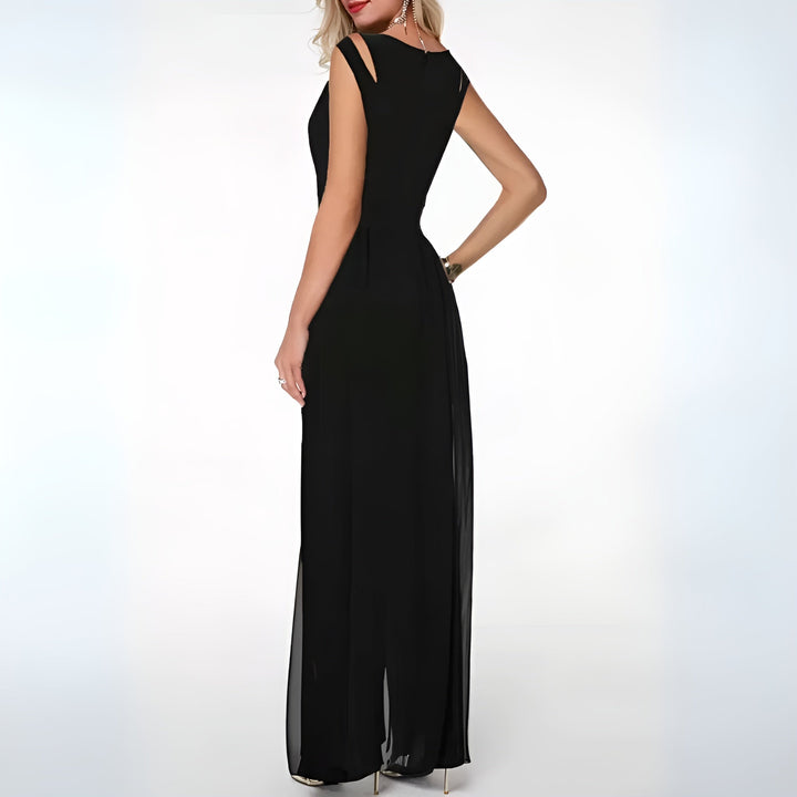 Bianca | Women's Sheer Overlay Wide-Leg Jumpsuit