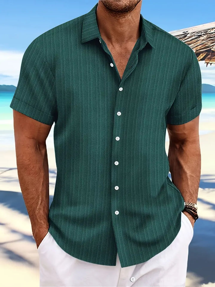 Enzo | Men's Linen Short Sleeve Button Shirt