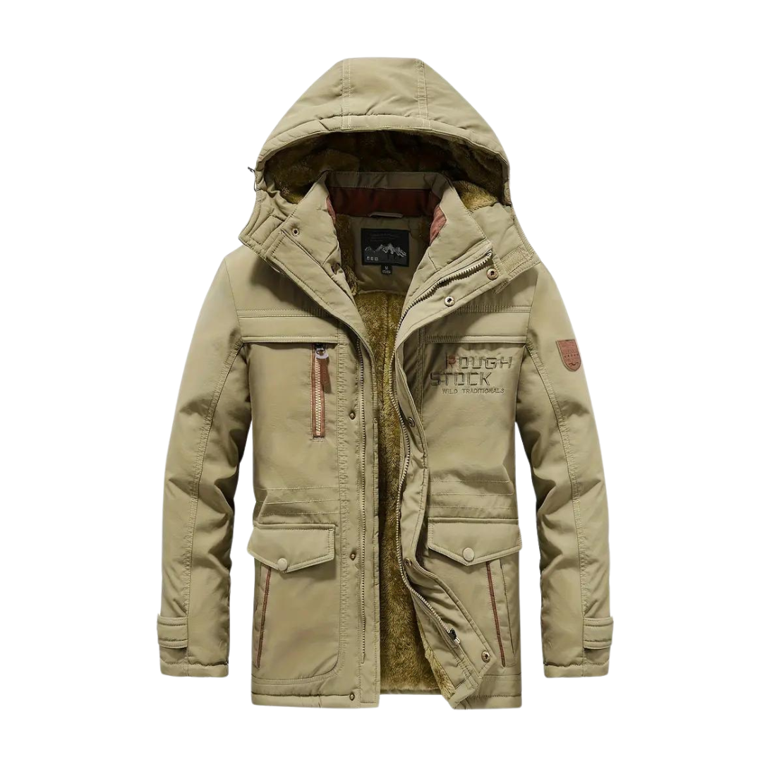 Waterproof Wind-Resistant Lined Outdoor Jacket Warm Winter Coat