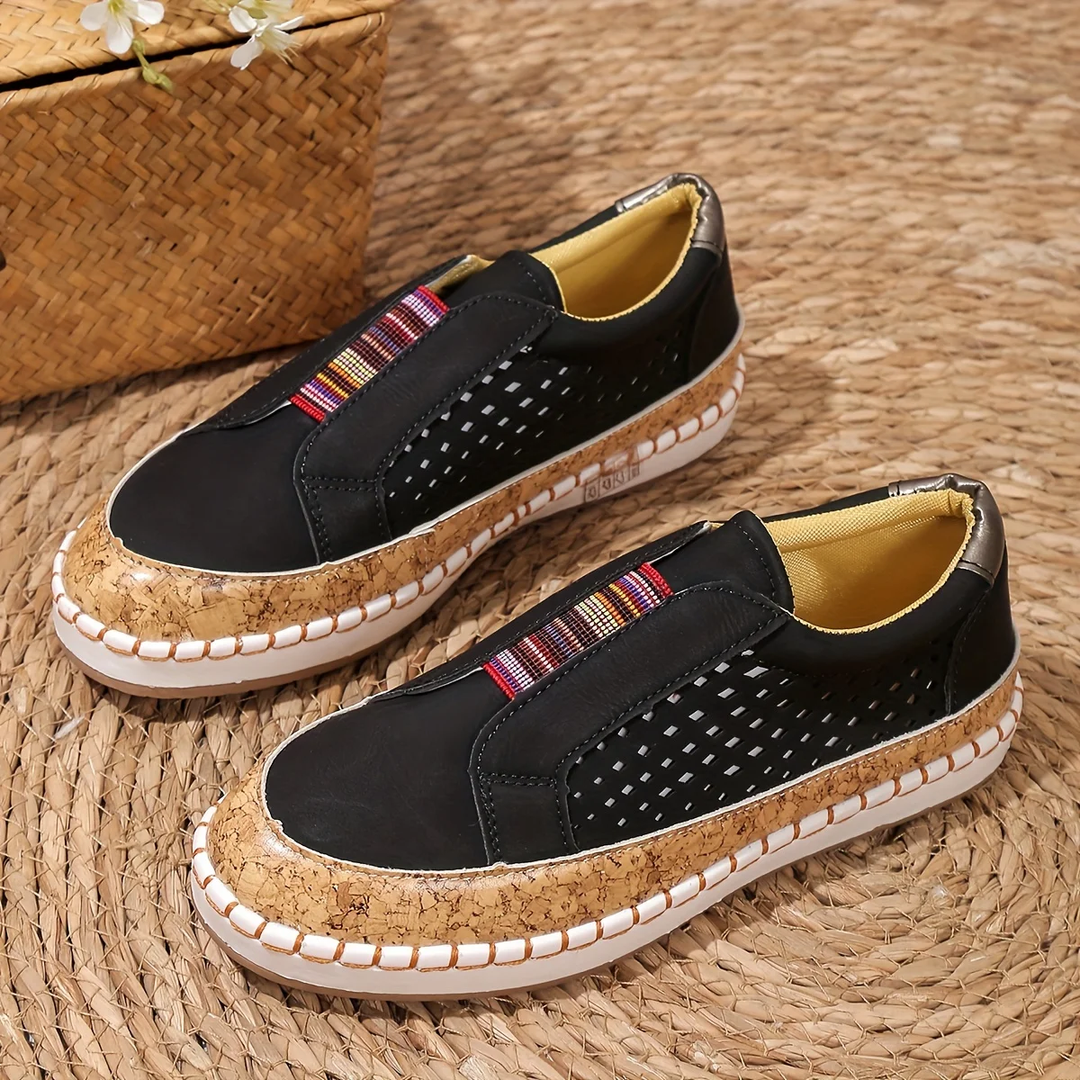 Lunara | Women's Perforated Slip-On Casual Loafers