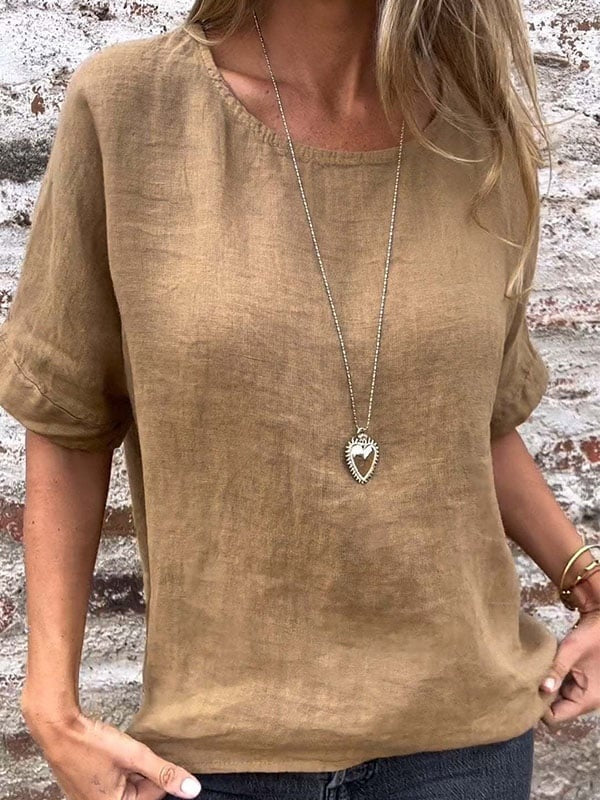 Elva | Women's Relaxed Fit Crew Neck Blouse