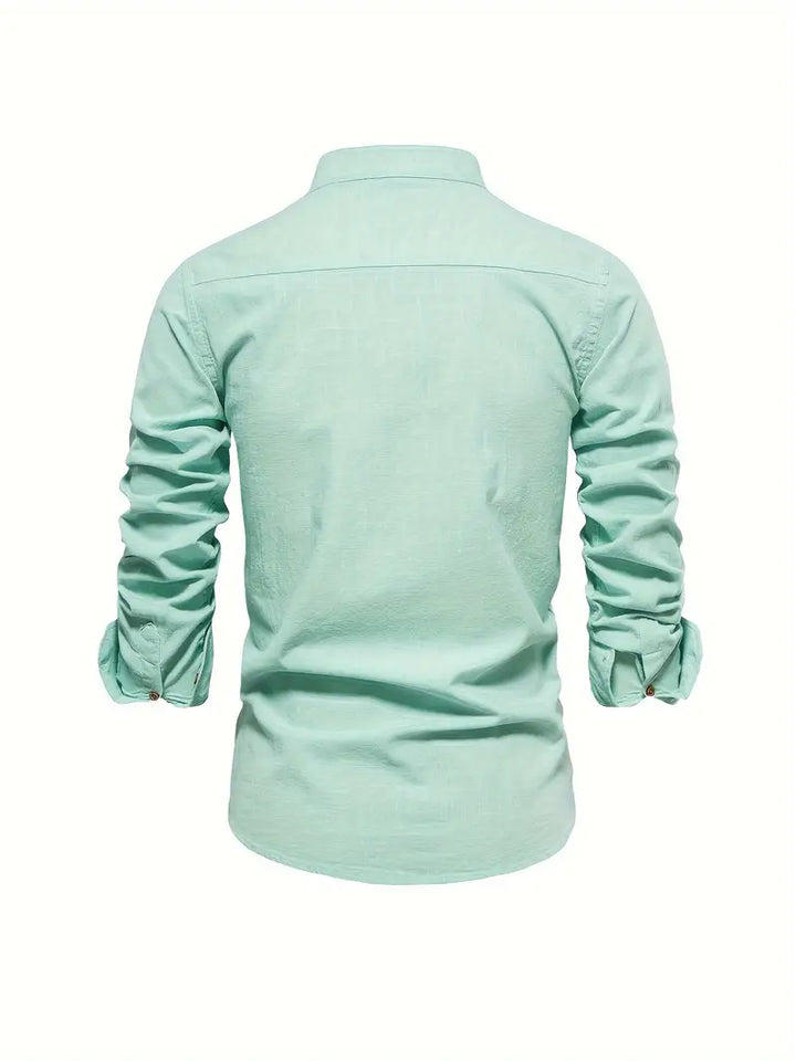 Soren | Men's Stand Collar Button-Up Casual Shirt