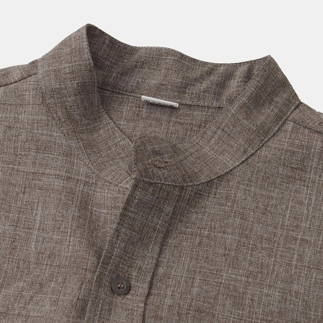 Rowan | Men's Stand Collar Button Front Casual Shirt
