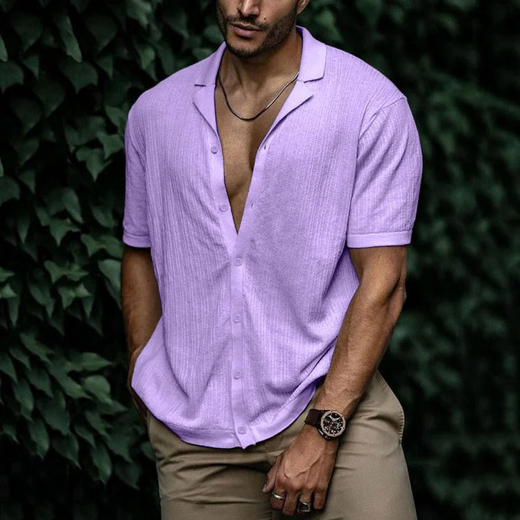 Mateo | Men's Short Sleeve Cuban Collar Button Shirt