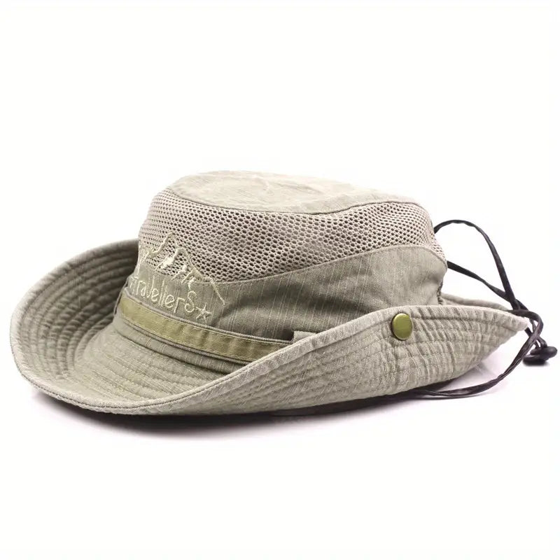 Unisex Adjustable Sun Hat Cotton Lightweight UV-Protection