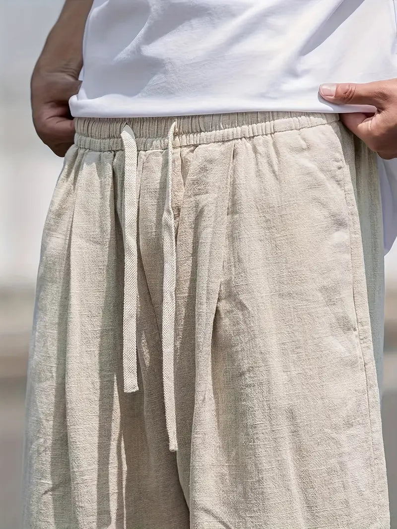 Ivar | Men's Relaxed Linen Drawstring Trousers
