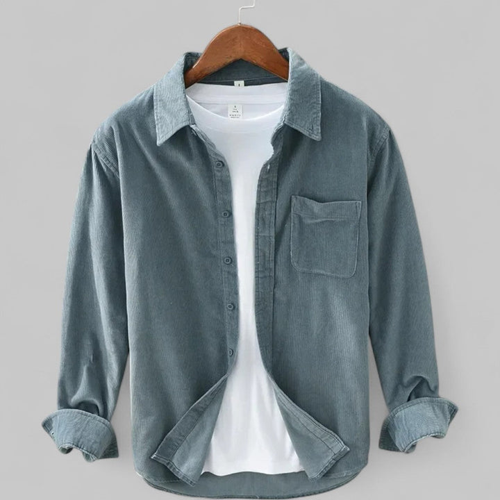 Ethan | Men's Retro Corduroy Button-Up Shirt