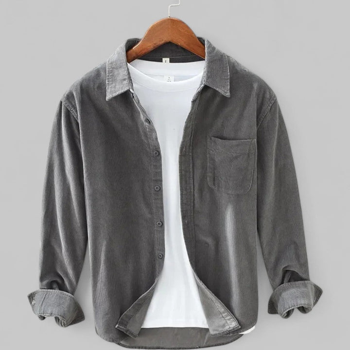 Ethan | Men's Retro Corduroy Button-Up Shirt