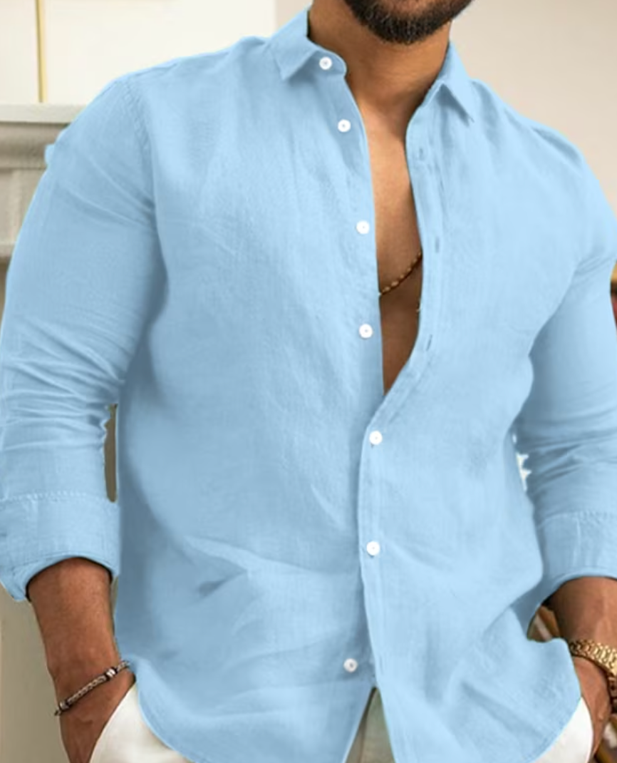 Orin | Men's Lightweight Linen Button-Up Casual Shirt