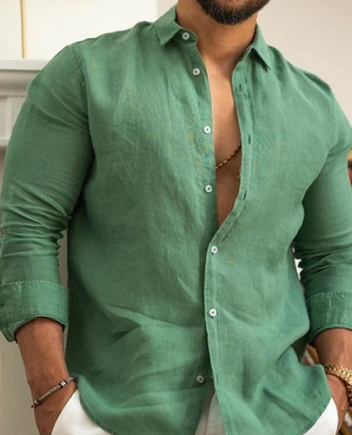 Orin | Men's Lightweight Linen Button-Up Casual Shirt