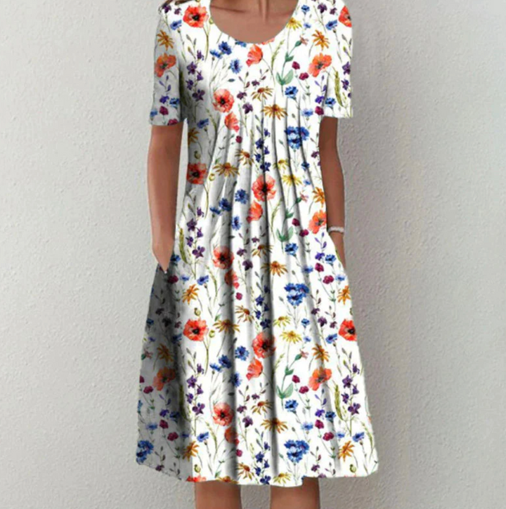 Elodie | Women's Pleated A-Line Summer Dress