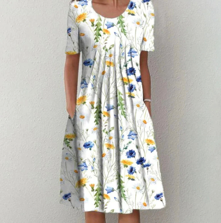 Elodie | Women's Pleated A-Line Summer Dress