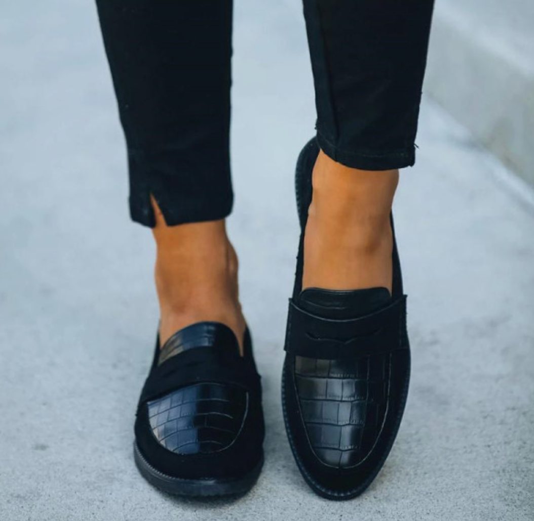 Blair | Women's Croc Embossed Slip On Loafers