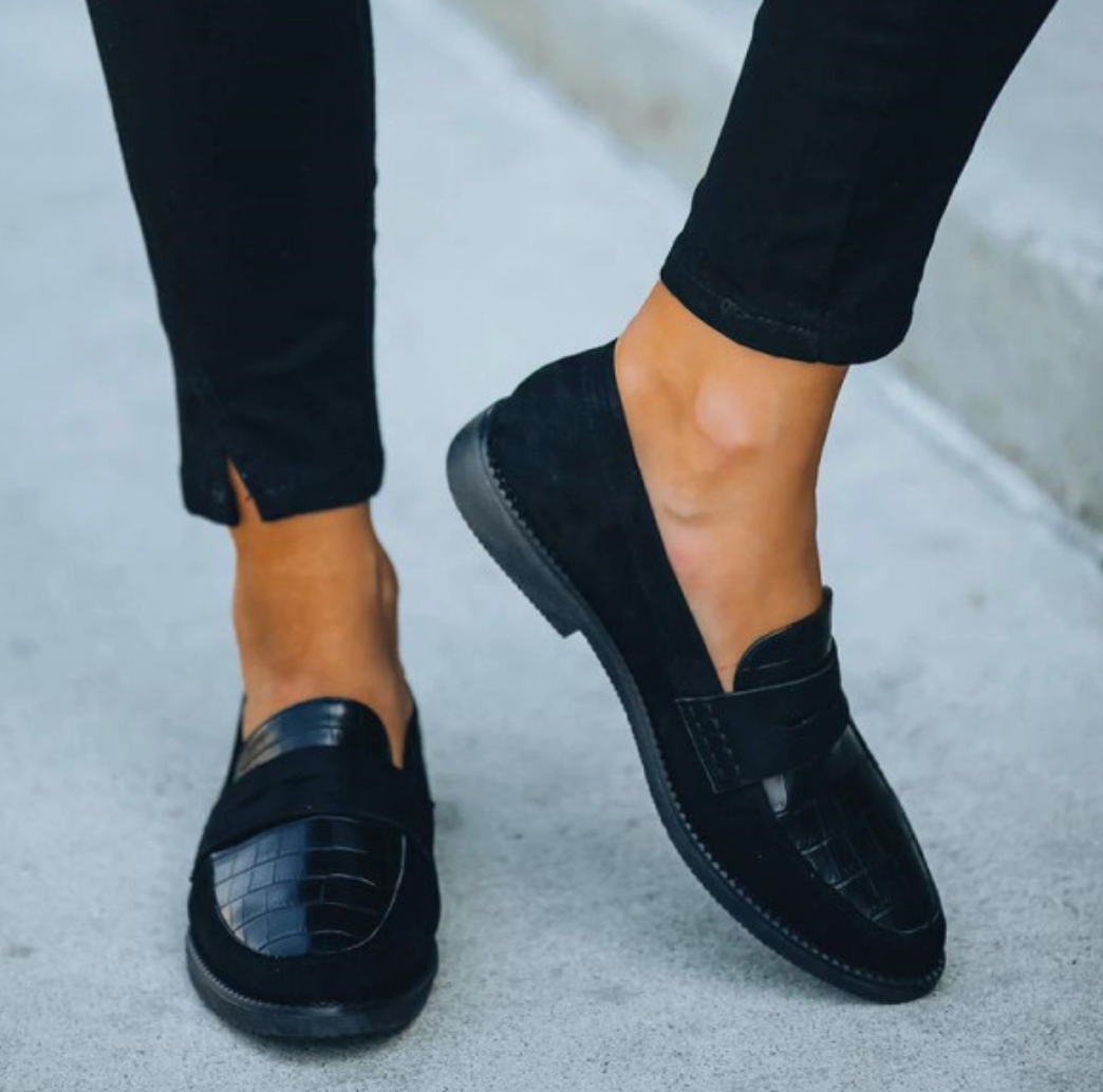 Blair | Women's Croc Embossed Slip On Loafers