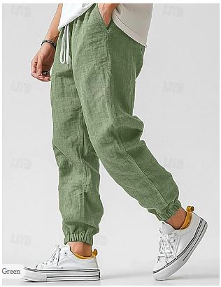 Eli | Men's Relaxed Linen Drawstring Jogger Pants