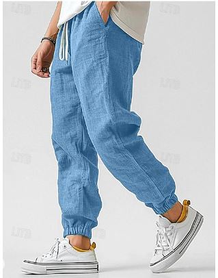 Eli | Men's Relaxed Linen Drawstring Jogger Pants