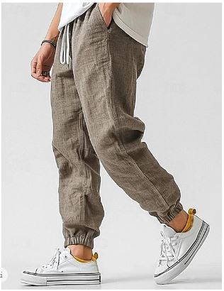 Eli | Men's Relaxed Linen Drawstring Jogger Pants