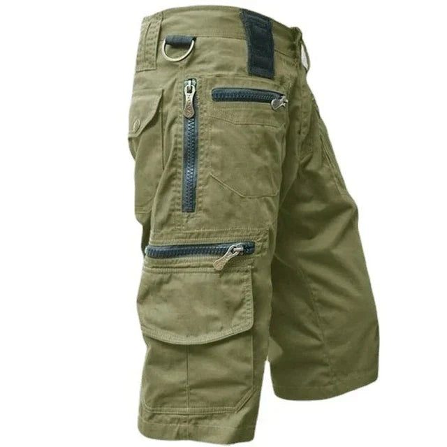 Men's Cargo Shorts Quick-Drying Stretch Outdoor Zip Pockets