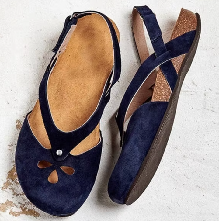 Elowyn | Women's Cutout Closed Toe Buckle Strap Sandals