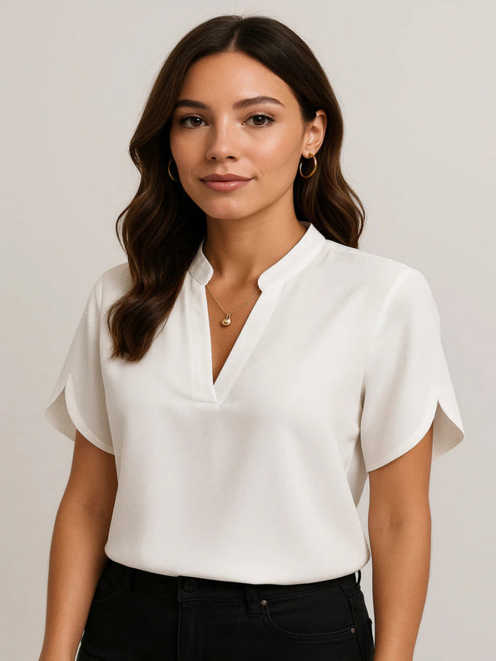 Mila | Women's Elegant V-Neck Split Sleeve Blouse