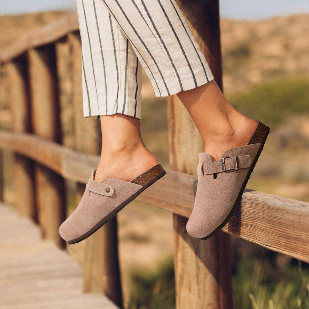 Zarelle | Women's Slip-On Buckle Strap Casual Clogs