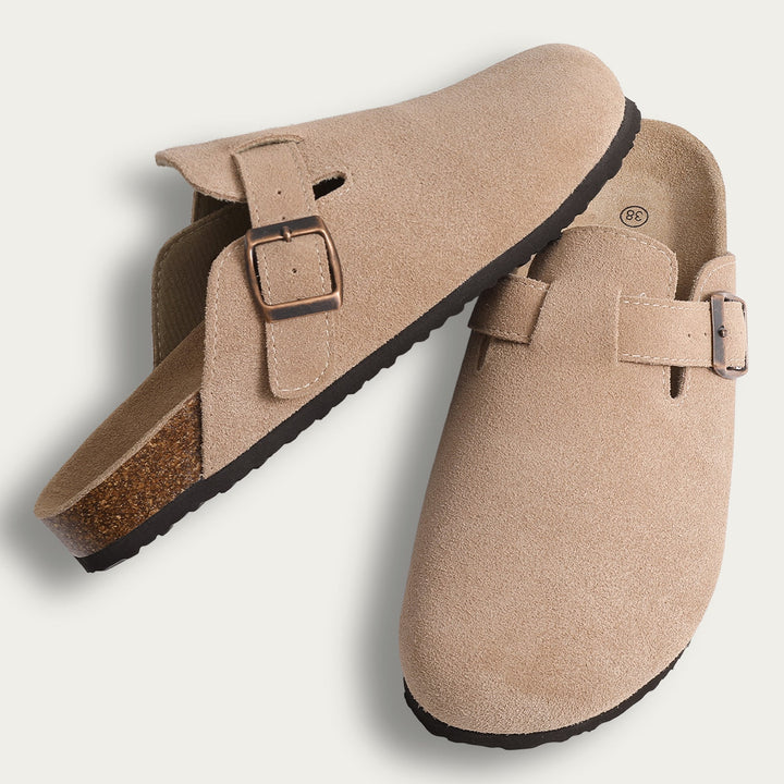 Zarelle | Women's Slip-On Buckle Strap Casual Clogs