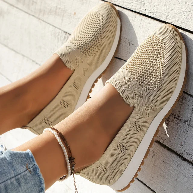 Nerissa | Women's Breathable Knit Slip-On Casual Loafers