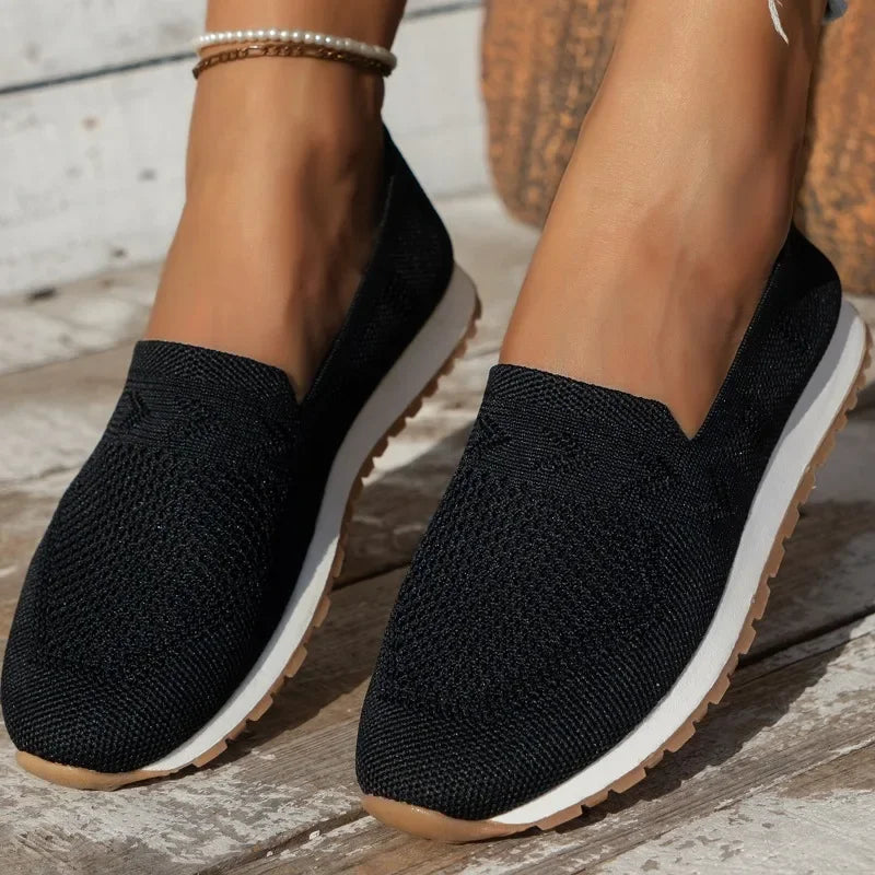 Nerissa | Women's Breathable Knit Slip-On Casual Loafers