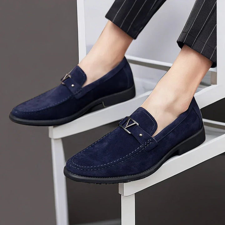 Adrian | Men's Slip-On Loafers With Buckle Accent