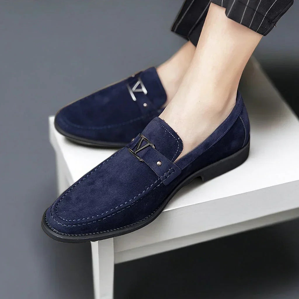Adrian | Men's Slip-On Loafers With Buckle Accent
