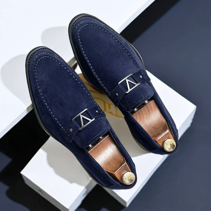 Adrian | Men's Slip-On Loafers With Buckle Accent