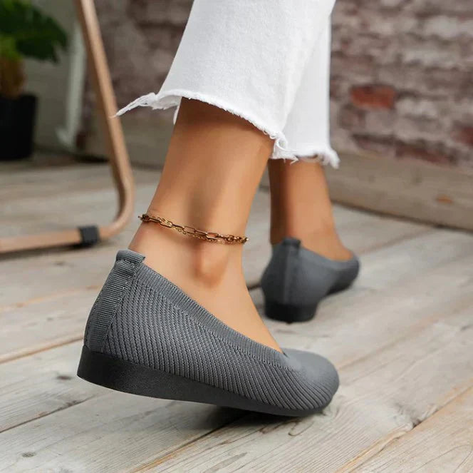 Elira | Women's Knit Slip-On Classic Ballet Flats