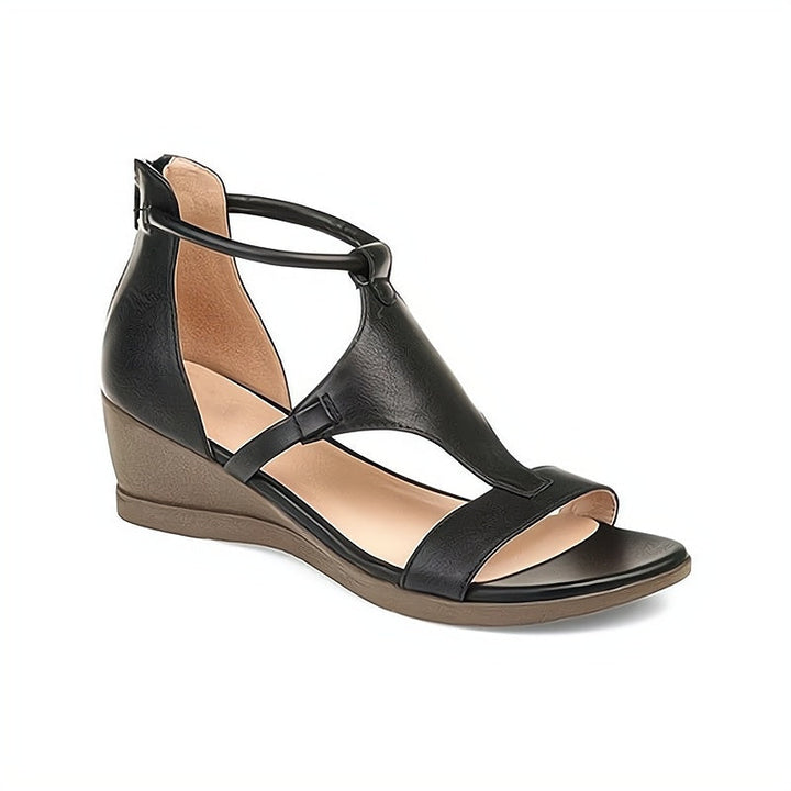 Petra | Women's T-Strap Wedge Summer Sandals