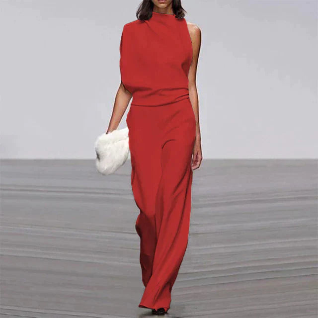Arielle | Women's One Shoulder Wide-Leg Jumpsuit
