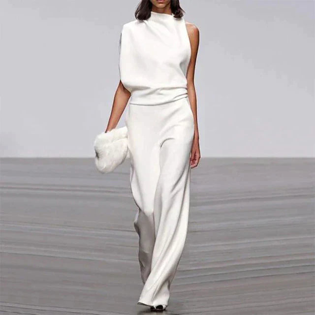 Arielle | Women's One Shoulder Wide-Leg Jumpsuit