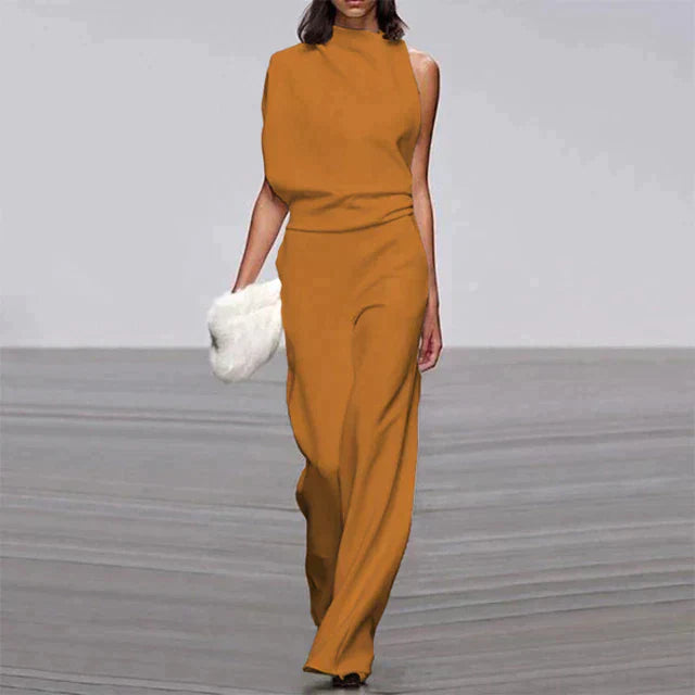 Arielle | Women's One Shoulder Wide-Leg Jumpsuit