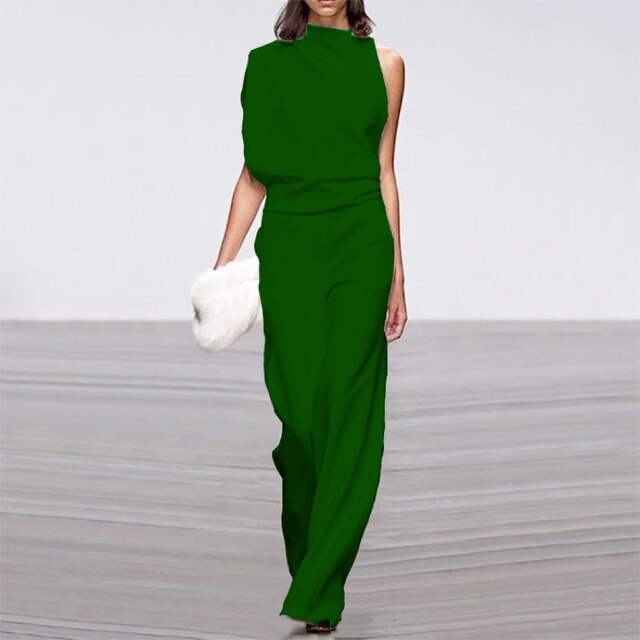 Arielle | Women's One Shoulder Wide-Leg Jumpsuit