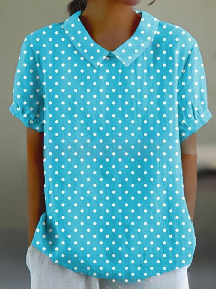 Nora | Women's Floral Linen Button Up Blouse