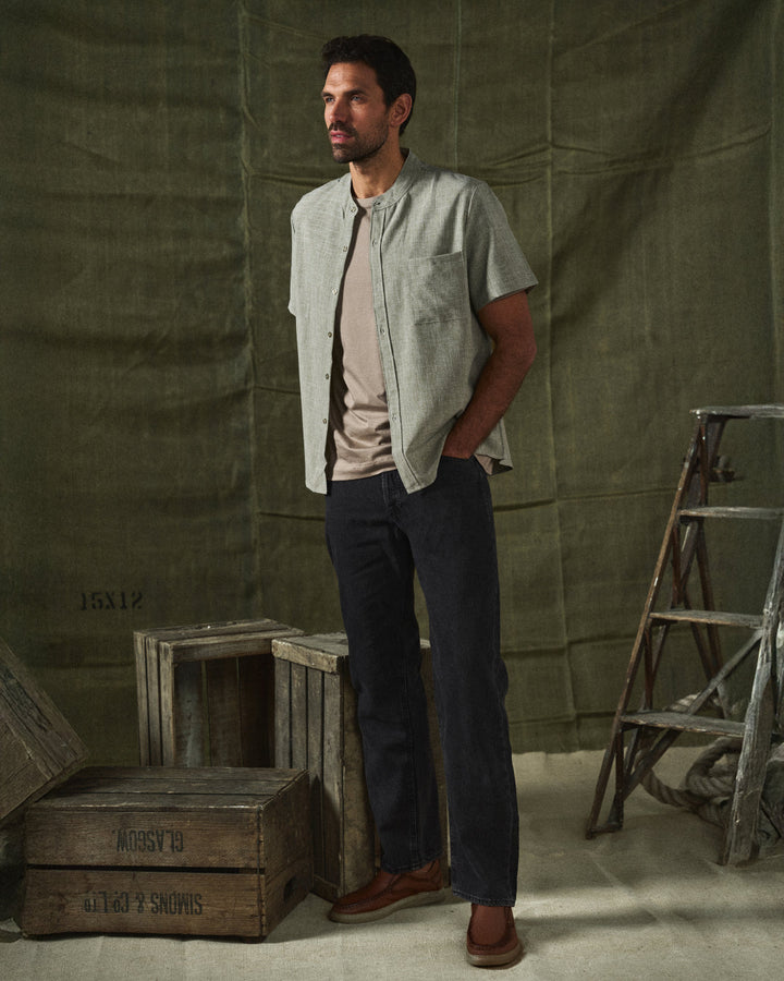 Rowan | Men's Stand Collar Button Front Casual Shirt